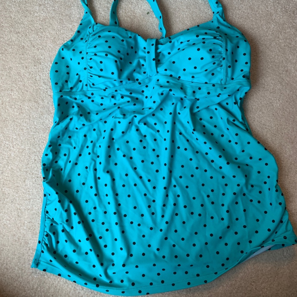 Maternity polka dot bathing suit top